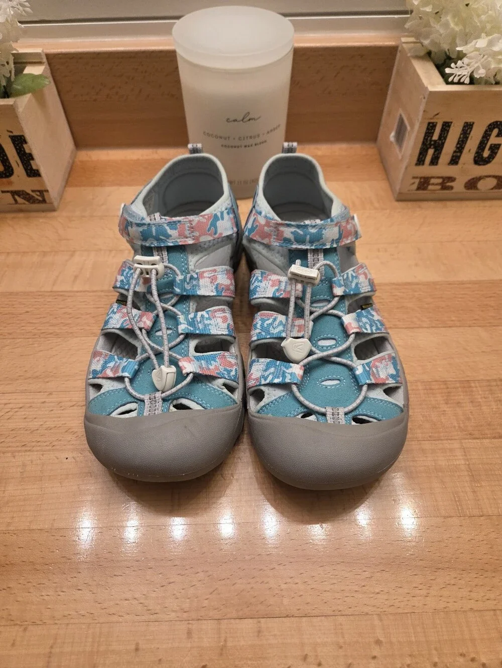 KEEN Kids' Newport H2 Sandals Camo/Pink Icing Size 7 (Womens 8.5)
